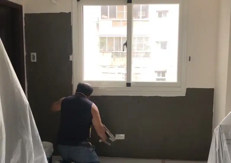 西屯內牆壁癌處理牆面除舊見底施工實景