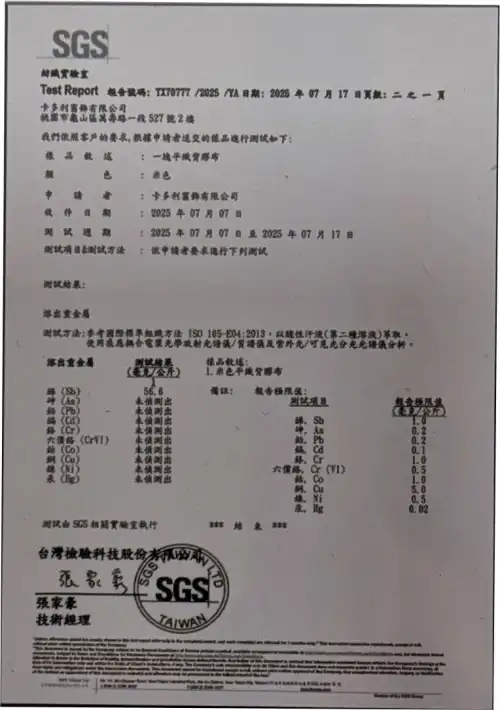溶出重金屬 未檢出